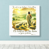 Toile L'Éternel Chrétien Inspiré Est Mon Berger (Insitu (Plancher de Bois))