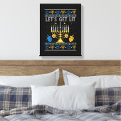 Toile Let's Get Lit Chanukah Hanukkah Funny Christmas Ug (Insitu(Chambre))