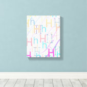 Toile Letter Confetti "H" (Insitu (Plancher de Bois))