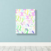 Toile Letter Confetti "X" (Insitu (Plancher de Bois))