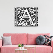 Toile Lettre A Monogramme Médiéval Art Nouveau (Insitu(Salon))