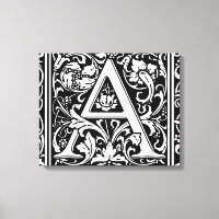 Lettre A Monogramme Médiéval Art Nouveau