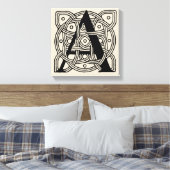 Toile Lettre A Vintage Monogramme De Noeud Celtique (Insitu(Chambre))