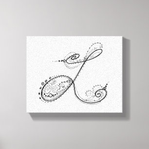 Toile Lettre alphabet L