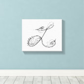 Toile Lettre alphabet L (Insitu (Plancher de Bois))