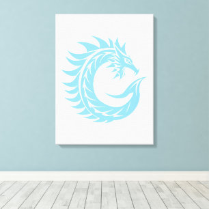 Toile Lettre C de style dragon, alphabet du dragon, mono