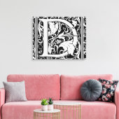 Toile Lettre D Monogramme médiéval Art Nouveau (Insitu(Salon))