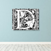 Toile Lettre D Monogramme médiéval Art Nouveau (Insitu (Plancher de Bois))