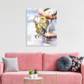 Toile Lettre d'anniversaire B Steampunk (Insitu(Salon))