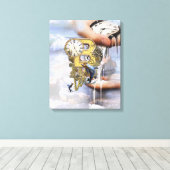 Toile Lettre d'anniversaire B Steampunk (Insitu (Plancher de Bois))