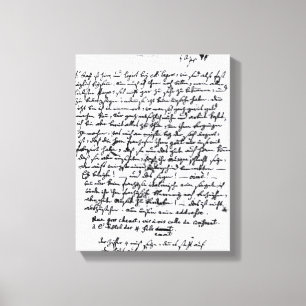 Toile Lettre de Mozart à son Père, 5 avril