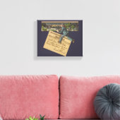 Toile Lettre de Noël Père Noël vintage (Insitu(Salon))