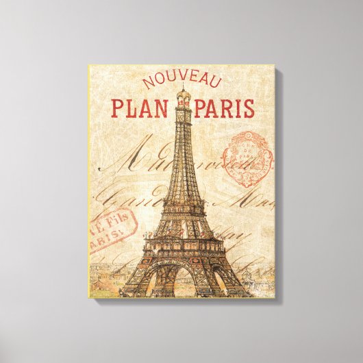 Toile Lettre de Paris (Recto)