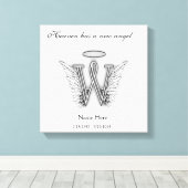 Toile Lettre d'hommage monogramme W (Insitu (Plancher de Bois))