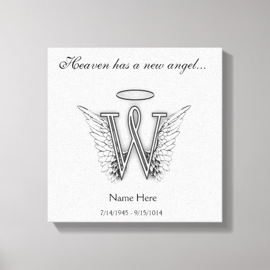 Toile Lettre d'hommage monogramme W (Recto)