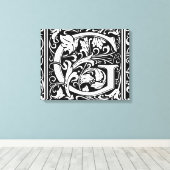 Toile Lettre G Monogramme médiéval Art Nouveau (Insitu (Plancher de Bois))