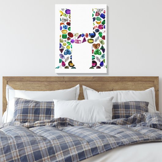 Toile Lettre H Monogramme (Insitu(Chambre))