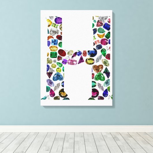 Toile Lettre H Monogramme (Insitu (Plancher de Bois))