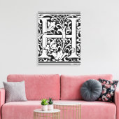 Toile Lettre H Monogramme médiéval Art Nouveau (Insitu(Salon))