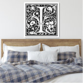 Toile Lettre I Monogramme médiéval Art Nouveau (Insitu(Chambre))