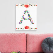 Toile Lettre Initiale A, Monogramme Moderne Design (Insitu(Salon))