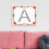 Toile Lettre Initiale A, Monogramme Moderne Design (Insitu(Salon))