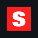 Toile Lettre initiale Monogramme Style moderne Rouge Bla<br><div class="desc">Voulez-vous posséder un produit avec les initiales de votre nom? Il est très simple,  esthétique et attrayant.</div>