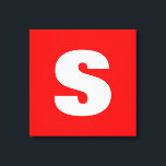 Toile Lettre initiale Monogramme Style moderne Rouge Bla<br><div class="desc">Voulez-vous posséder un produit avec les initiales de votre nom? Il est très simple, esthétique et attrayant.</div>