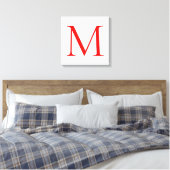 Toile Lettre initiale rouge blanc monogrammé professionn (Insitu(Chambre))