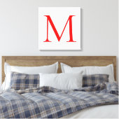 Toile Lettre initiale rouge blanc monogrammed profession (Insitu(Chambre))