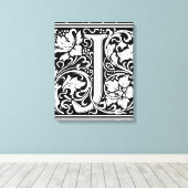 Toile Lettre J Monogramme médiéval Art Nouveau (Insitu (Plancher de Bois))