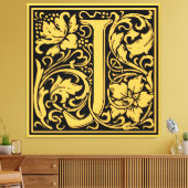 Toile Lettre J Monogramme médiéval Art Nouveau (Insitu(Salon))