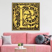 Toile Lettre L Monogramme médiéval Art Nouveau (Insitu(Salon))