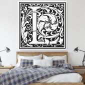 Toile Lettre L Monogramme médiéval Art Nouveau (Insitu(Chambre))