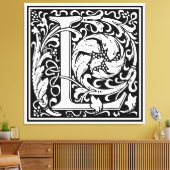 Toile Lettre L Monogramme médiéval Art Nouveau (Insitu(Salon))