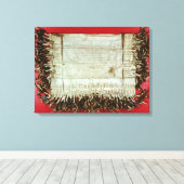 Toile Lettre médiévale de protestation de la Bohême (Insitu (Plancher de Bois))