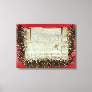 Toile Lettre médiévale de protestation de la Bohême