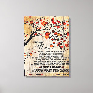 Toile Lettre mignonne au mari   Beau Cadeau Pour Mari