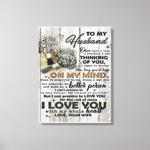 Toile Lettre mignonne au mari Bel cadeau Fête des pè
