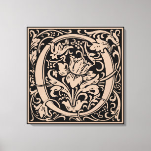 Toile Lettre O Monogramme Art Nouveau Médiéval