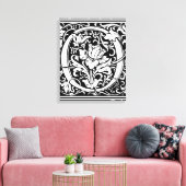 Toile Lettre O Monogramme Médiéval Art Nouveau (Insitu(Salon))