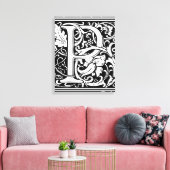 Toile Lettre P Monogramme médiéval Art Nouveau (Insitu(Salon))