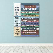 Toile Lettre personnalisée à ma femme, (Insitu (Plancher de Bois))