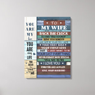 Toile Lettre Personnalisée À Ma Femme,