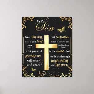 Toile Lettre personnalisée à mon fils