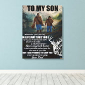 Toile Lettre Personnalisée À Mon Fils De Papa Blanket, (Insitu (Plancher de Bois))