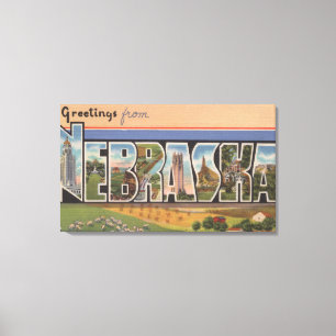 Toile Lettre ScenesNebraska de NebraskaLarge