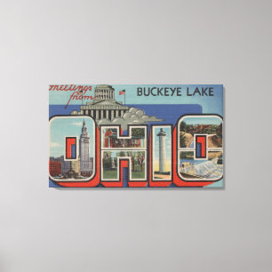 Toile Lettre ScenesOhio d'OhioBuckeye LakeLarge
