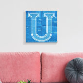 Toile Lettre U Monogramme de Plan (Insitu(Salon))