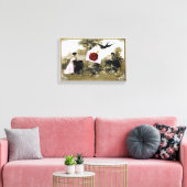 TOILE LETTRE VALENTINE ROMANTIQUE, SCEAU DE CIRE ROUGE (Insitu(Salon))